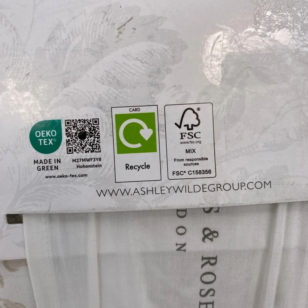 Cabbages & Roses Charlotte Quilt Set King White Natural Floral Cotton Percale